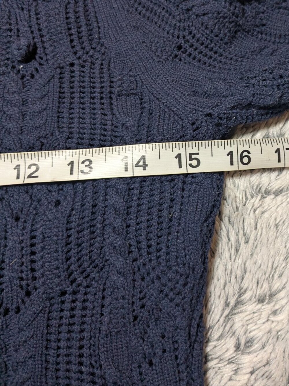 Ulla Johnson Celeste Pullover Navy Blue Open Knit Sweater High Neck Size Small - Picture 8 of 8